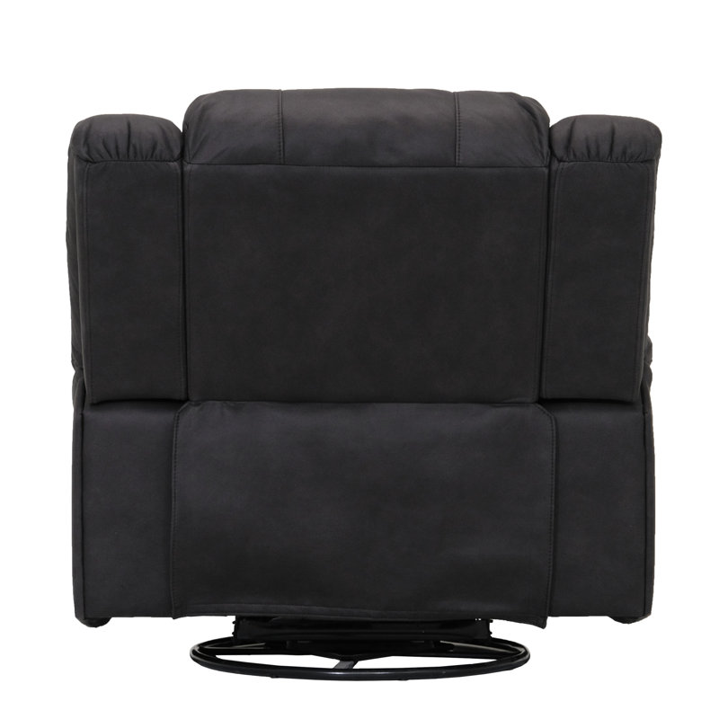 Black Swivel Gliding Recliner