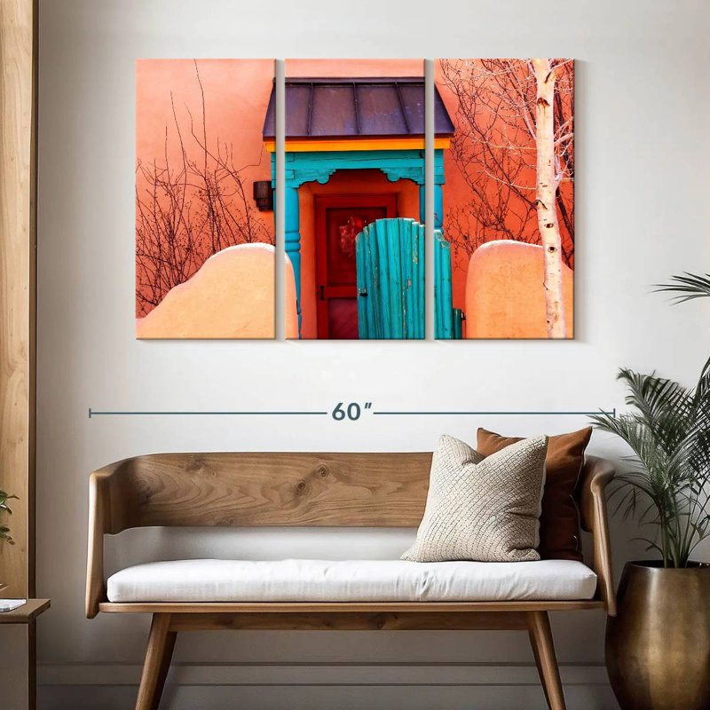 Porte colorée Lilie Santa Fe, H 32 po x l 50 po