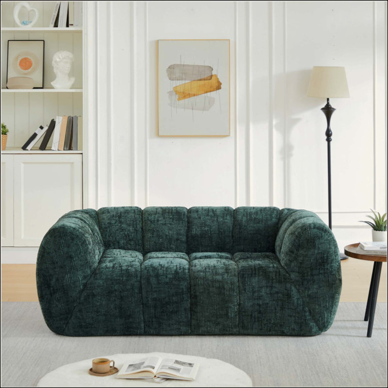 Canapé chenille en mousse pure, canapé nuage matelassé moderne, canapé chenille en mousse pure à assise profonde, canapé moderne confortable, convient aux salons, aux chambres et aux appartements