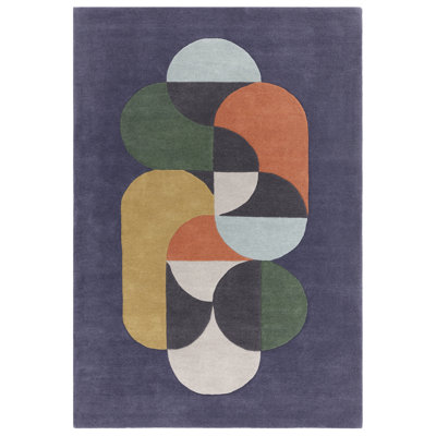 Brinlie Geometric Wool Hand Tufted Area Rug