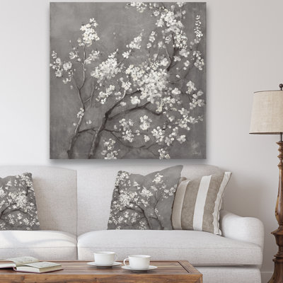«White Cherry Blossoms I», reproduction d'art sur toile tendue
