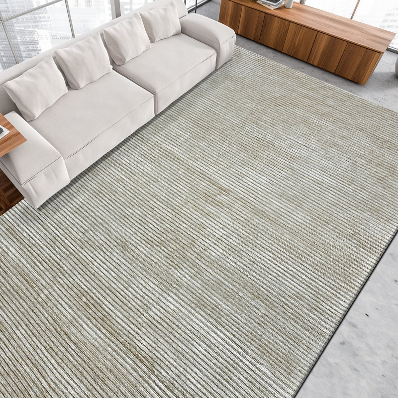 Area Rug in Silver/Gray/Ivory, Rectangle 6' x 9'