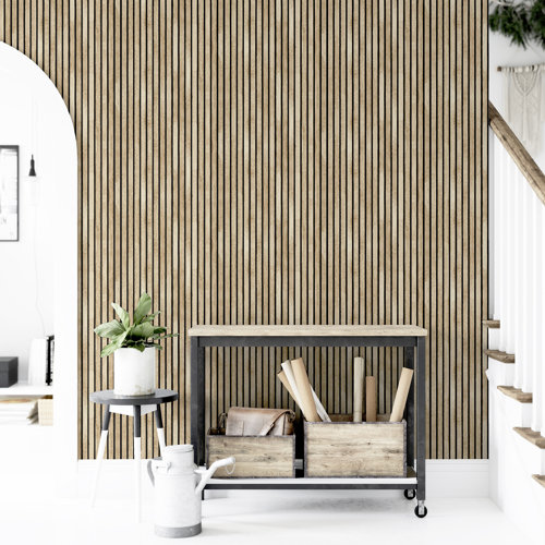 Arthouse Wood Slats Peel and Stick Wallpaper Roll - Wayfair Canada