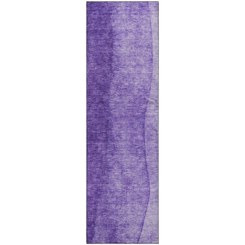 Tapis mauve Premium lavable à la machine, Tapis de couloir 2 pi 3 po x 7 pi 6 po