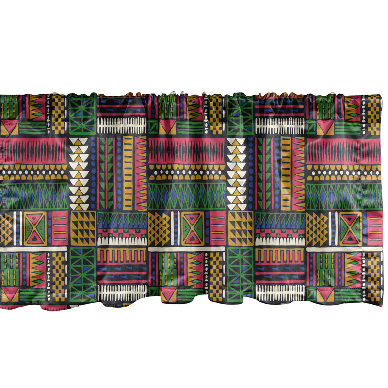 Multicolore cantonnière Ambesonne Sugar Skull, L 54 po x L 12 po