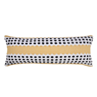 Housse de coussin rectangulaire en coton à rayures Club