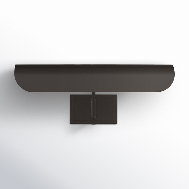 Romaine Dimmable Wall Mounted Picture Light, Aged Iron, 7.75" H x 13" W x 9.13" D