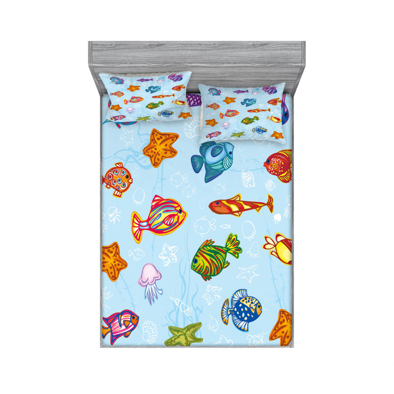 Microfiber Sheet Set, Queen Sheet Set with Fitted Sheet