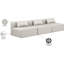 Canapé modulaire en similicuir 3 pièces Ivion-94884221