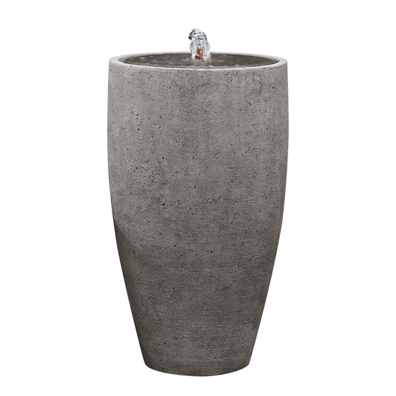 Manzanita Hand Crafted Weather Resistant Floor Fountain, Graystone