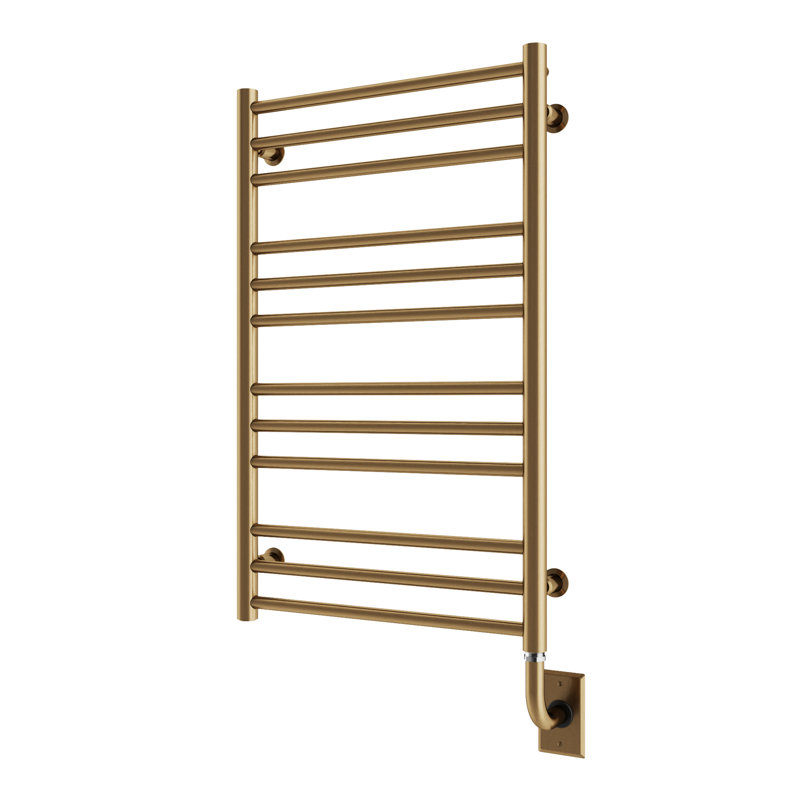 Porte-serviettes mural électrique chauffant 19,5 "x 31" Sorano - Bronze brossé, garantie à vie, Bronze brossé