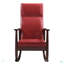 Chaise berçante rouge et espresso