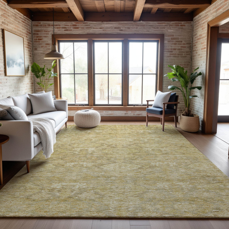 Premium Machine Washable Jamestown AMF1084 Damask Rug, Rectangle 3' x 5'