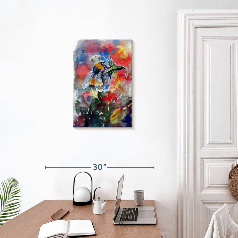 Brampt Bee With Flower, 24" H x 16" W