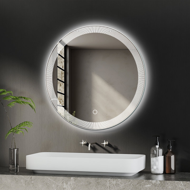 Miroir de salle de bain mural lumineux Ivy Bronx