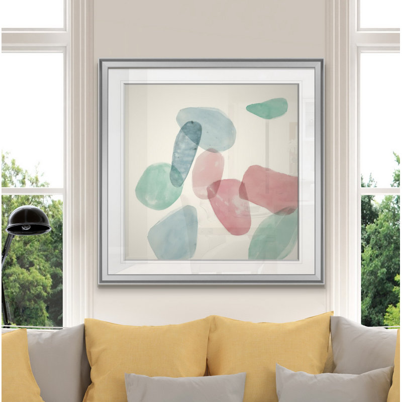 « the the lights i », peinture, H 28 po x l 28 po x P 1,5 po, Encadrement argenté