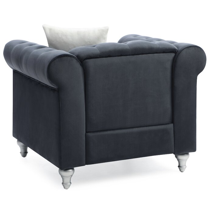 Etta Avenue™ Julianne Upholstered Chesterfield Chair & Reviews | Wayfair