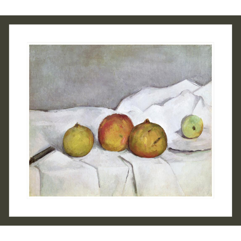 «Fruit on a Tissu» par Paul Cézanne - Impression sur toile, H 23,5 po x l 26,95 po