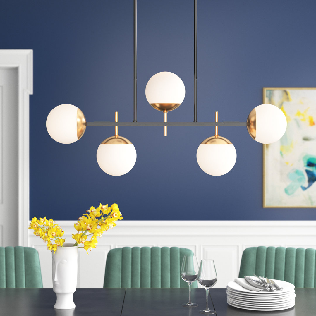 Vicky 5-Light Modern Linear Chandelier Kelly Clarkson Home