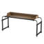 Overbed Table With Wheels, Adjustable Legs Height, Modern Style, Brown, 350lbs Weight Capacity-126409130-126409129