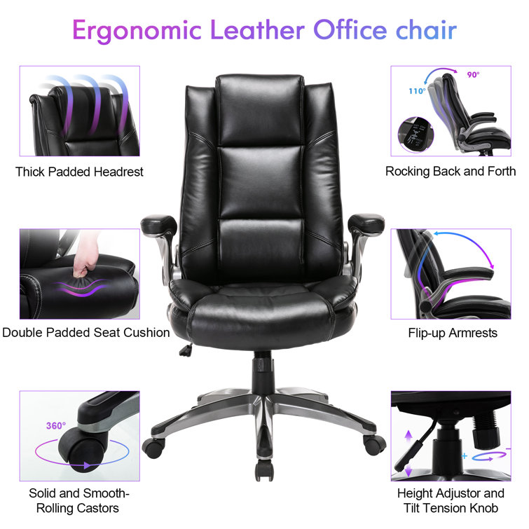 REFICCER Velvet Office Chairs, Executive Chair with Lumbar Support