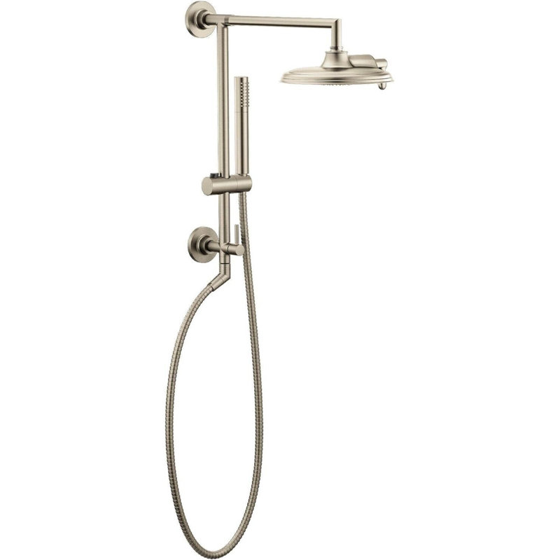 Arris Shower Arm, Brushed Nickel
