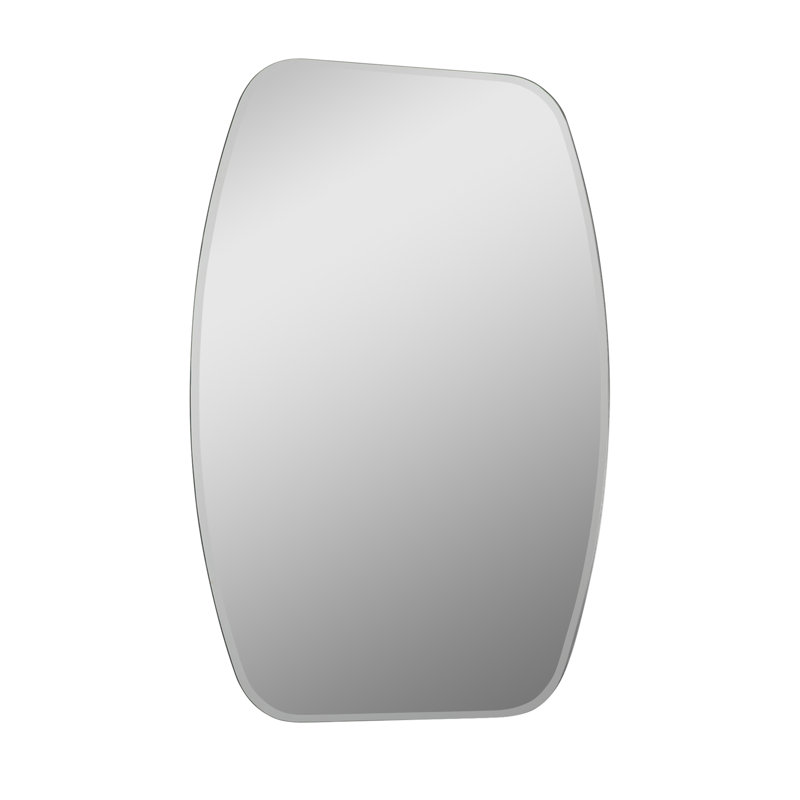 Sydney Mini 22 po X P 28 po Miroir de salle de bain ovale poli sans cadre H