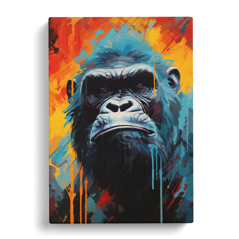 Gorilla Hard Edge - Wrapped Canvas, 50cm H x 35cm W x 3cm D
