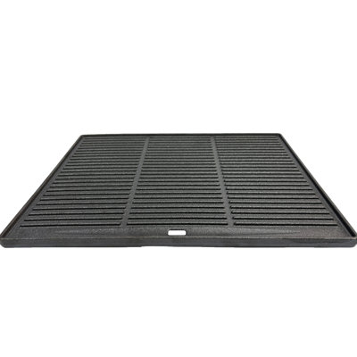 Barbecue en fonte réversible 18 po x 14 po - Carré, plat et inégal, steak idéal, sécuritaire, carré nettoyable et fiable, équilibré par la chaleur