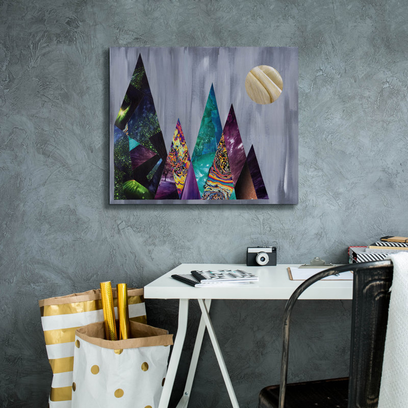 «Mountains» par Artpoptart, art mural sur toile, H 20 po x l 24 po x P 0,75 po