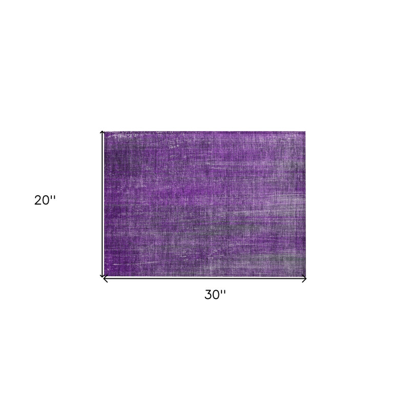 2' X 3' Purple Striped Washable Non Skid Indoor Outdoor Area Rug