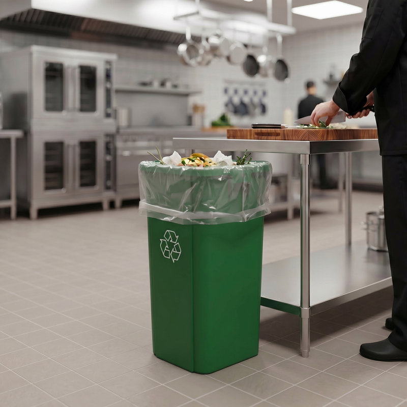 Bac de recyclage en plastique 23 gallons, Vert