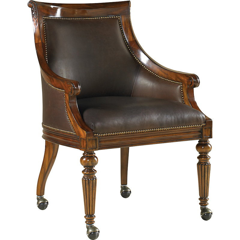 Swank Leather Side Chair