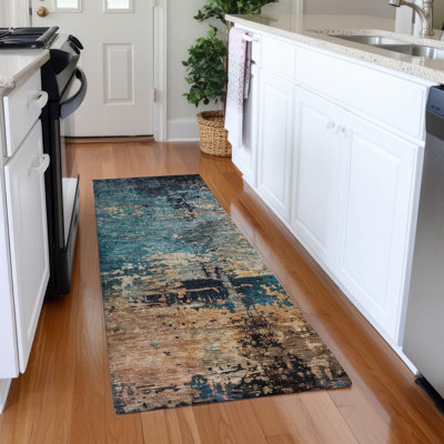 Tapis sarcelle intérieur / extérieur lavable à la machine Cicel ACN1206