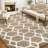 4X6 Ft Shag Geometric Area Rug Soft Fluffy For Living Room Bedroom,Kahki-549877113-549877109