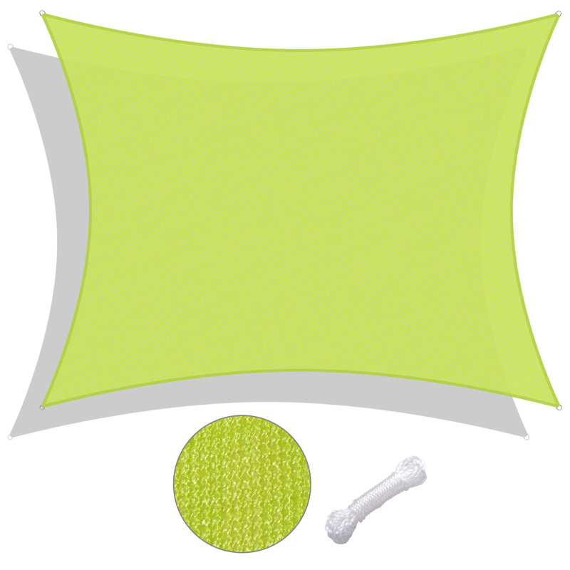 Toile d'ombrage rectangulaire 20 pi x 23 po Yescom, L 276 po x L 240 po, Vert pomme