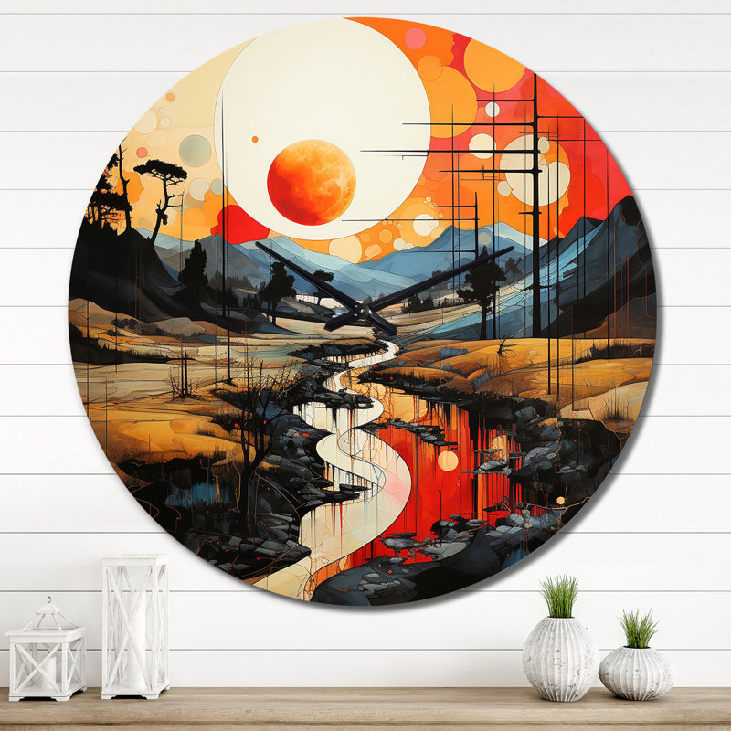 Dalesha - Horloge murale abstraite, Très grand