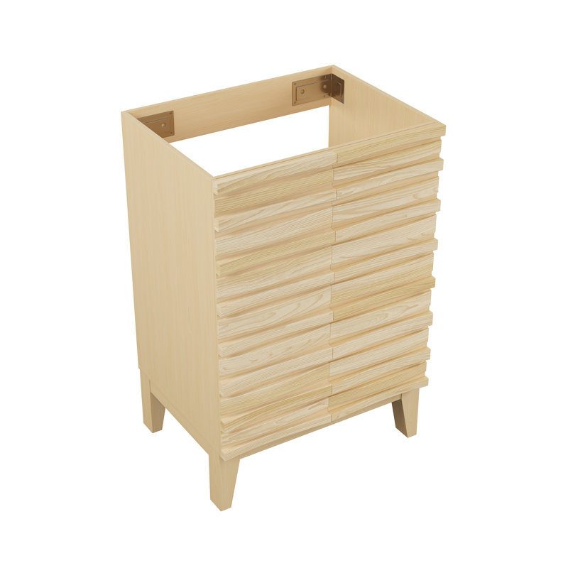 Meuble-lavabo blanc 24 po Cascade, Naturel
