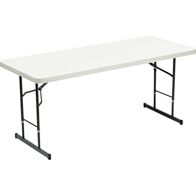 Platinum Granite Adjustable Height Folding Table with Steel Legs