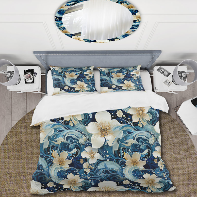 Ensemble de housse de couette en microfibre Nautical Allure, Housse de couette simple + 1 taie décorative stan