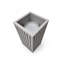 Pot de fleurs carré à colonne carrée - gris-brun-908745810