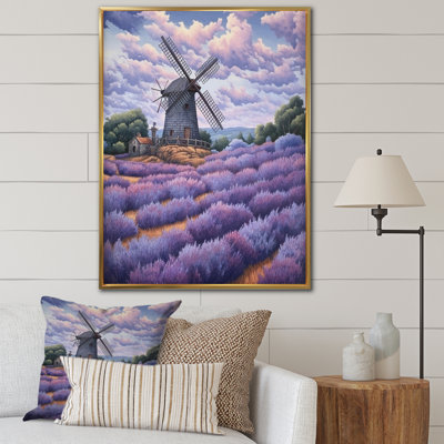 Lavande Mills IV - Paysages, art mural, salon
