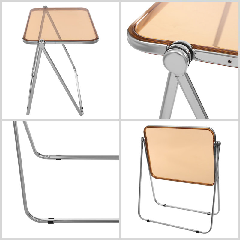 Table-plateau pliable et portative en acrylique, Brun