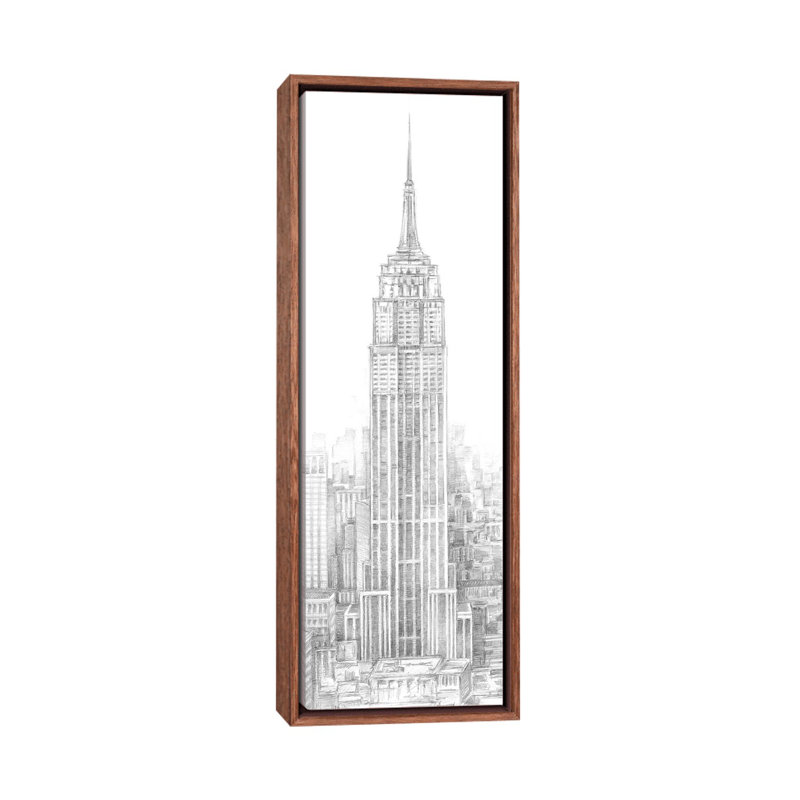 « Aerial City View II » par Ethan Harper-impression de dessin panoramique, H 48 po x l 16 po x P 1,5 po