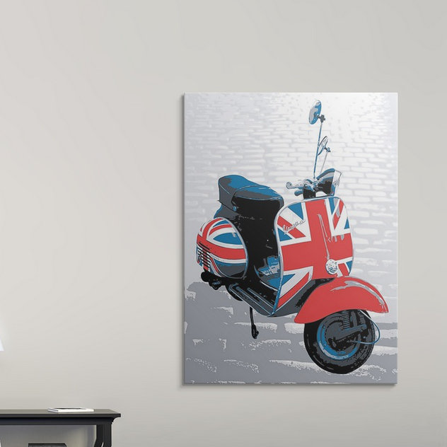 «Vespa Scooter» par Francy, impression, H 24 po x l 18 po x P 1,25 po, Toile