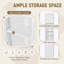 Armoire de rangement multi-fonctionnelle avec deux portes et tablettes réglables-791149905