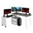 Rotating Multi-Positional Modern Desk, Grey