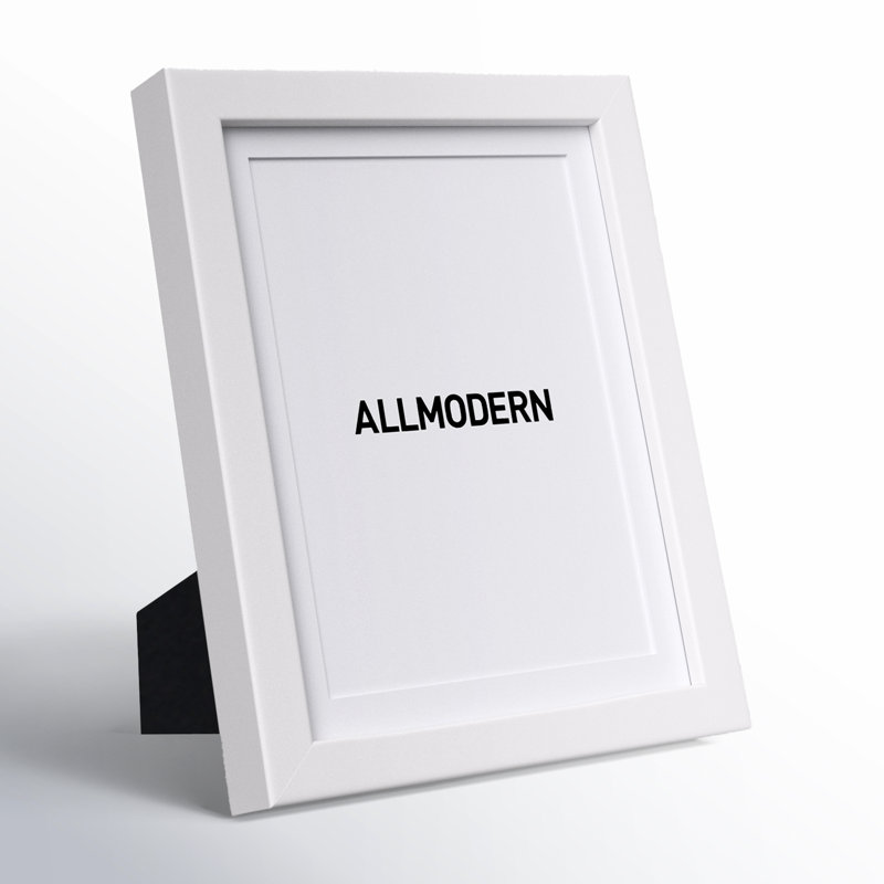 Capullo Wood Matte Picture Frame with Mat, White, 4" x 6"