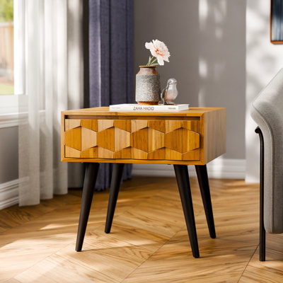 Georgina 1 - Drawer Solid Wood Nightstand