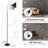 Industrial LED Floor Lamp,Black Metal Adjustable Standing Lamp For Living Room, Bedroom, Office,Rotating Head Tall Reading Lamp For Sofa Or Desk, Modern Home Decor (Industrial, Metal)